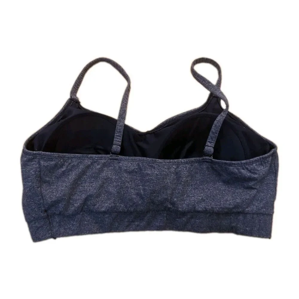 Torrid Curve Women Sports Bra 2 Denim Blue Bralette Wireless Convertible 1506500